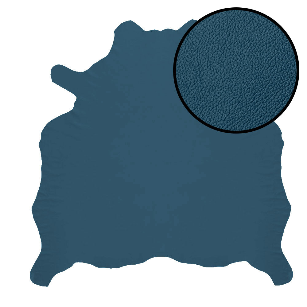 Grade One - Soft Leather Whole Hide - Regimental Blue ($3.50/Sqft)