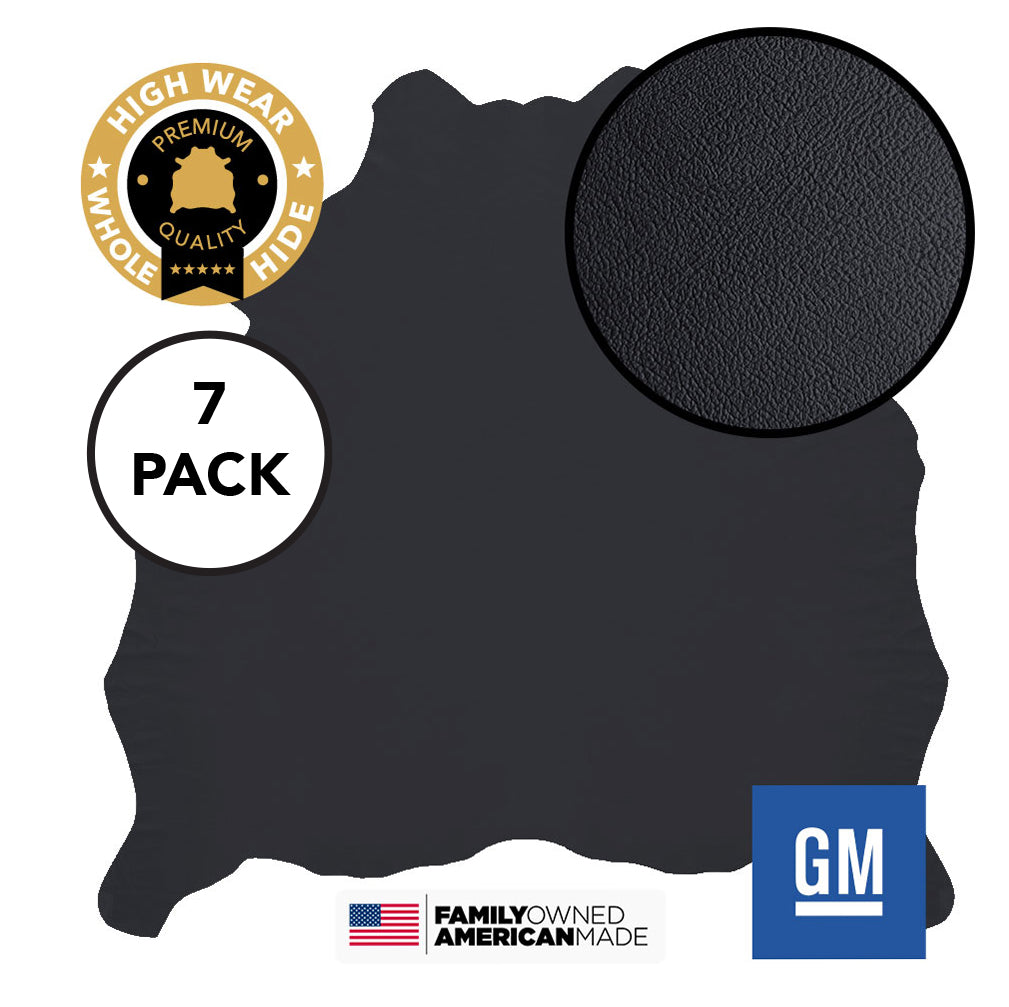 7 Hide Pack of Ebony (Black) Sandstone (Corinthian) Original Factory Leather GM 2007-2014 Chevy Silverado Tahoe Suburban Avalanche