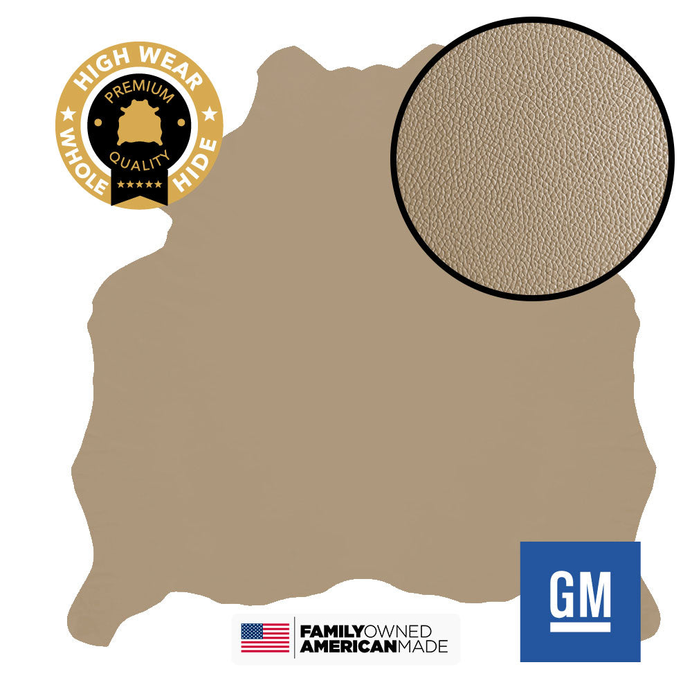 1 Hide of Light Cashmere (Beige) Meridian Original Factory Leather GM 2007-2014 Chevy Silverado Tahoe Suburban Avalanche ($10.00/Sqft)