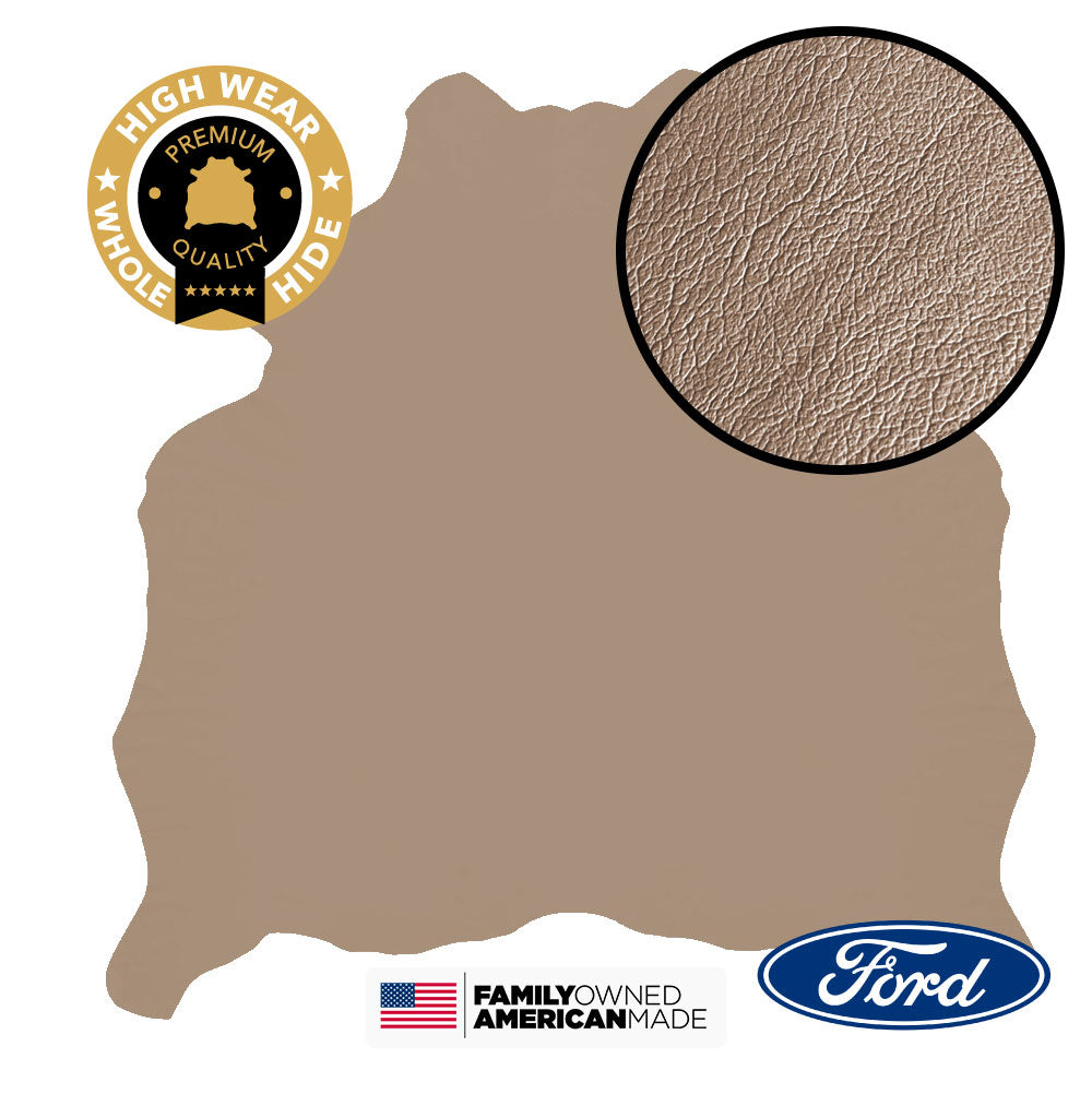 Genuine Leather 43 Sqft Hide - Med Prairie Tan (Beige) Buffalo (Warwick) - ($10.00/Sqft)