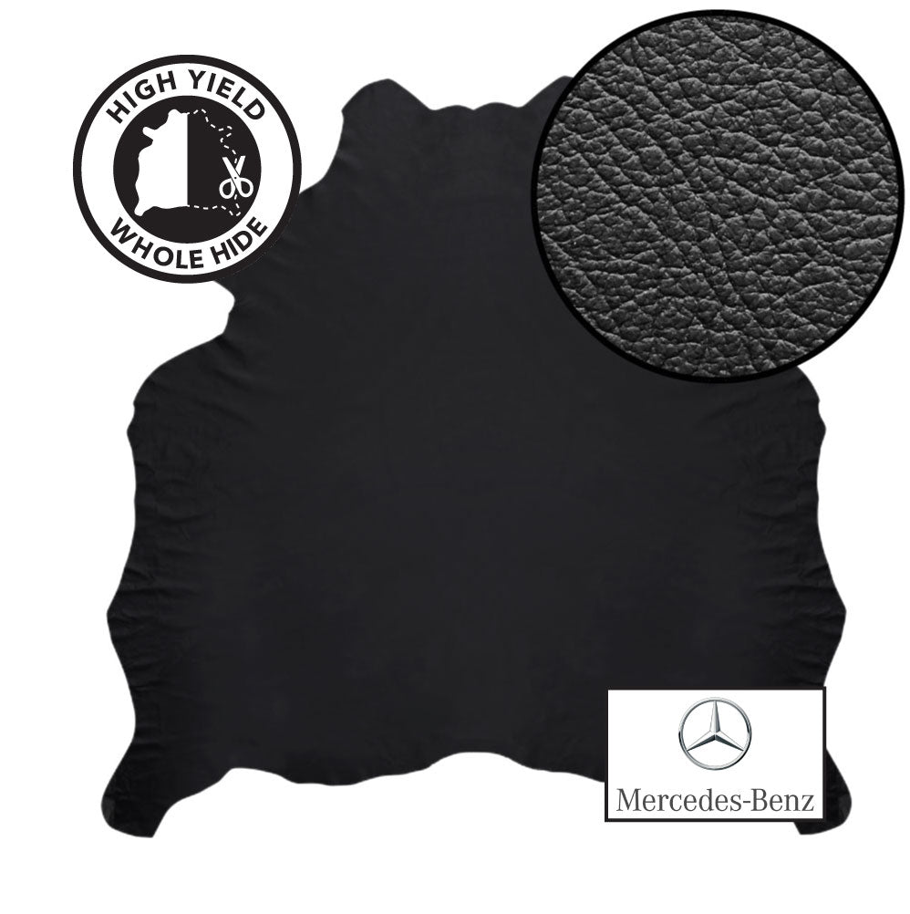 Whole Hide Black Leather - MB (Mercedes Benz) Automotive Upholstery