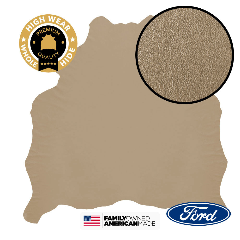 1 Hide of Medium Parchment Nudo OEM Leather Ford 1999-2006 Ford F-250, F-350 Super Duty XL Work Truck (1 Hide Pack $10.00/Sqft)