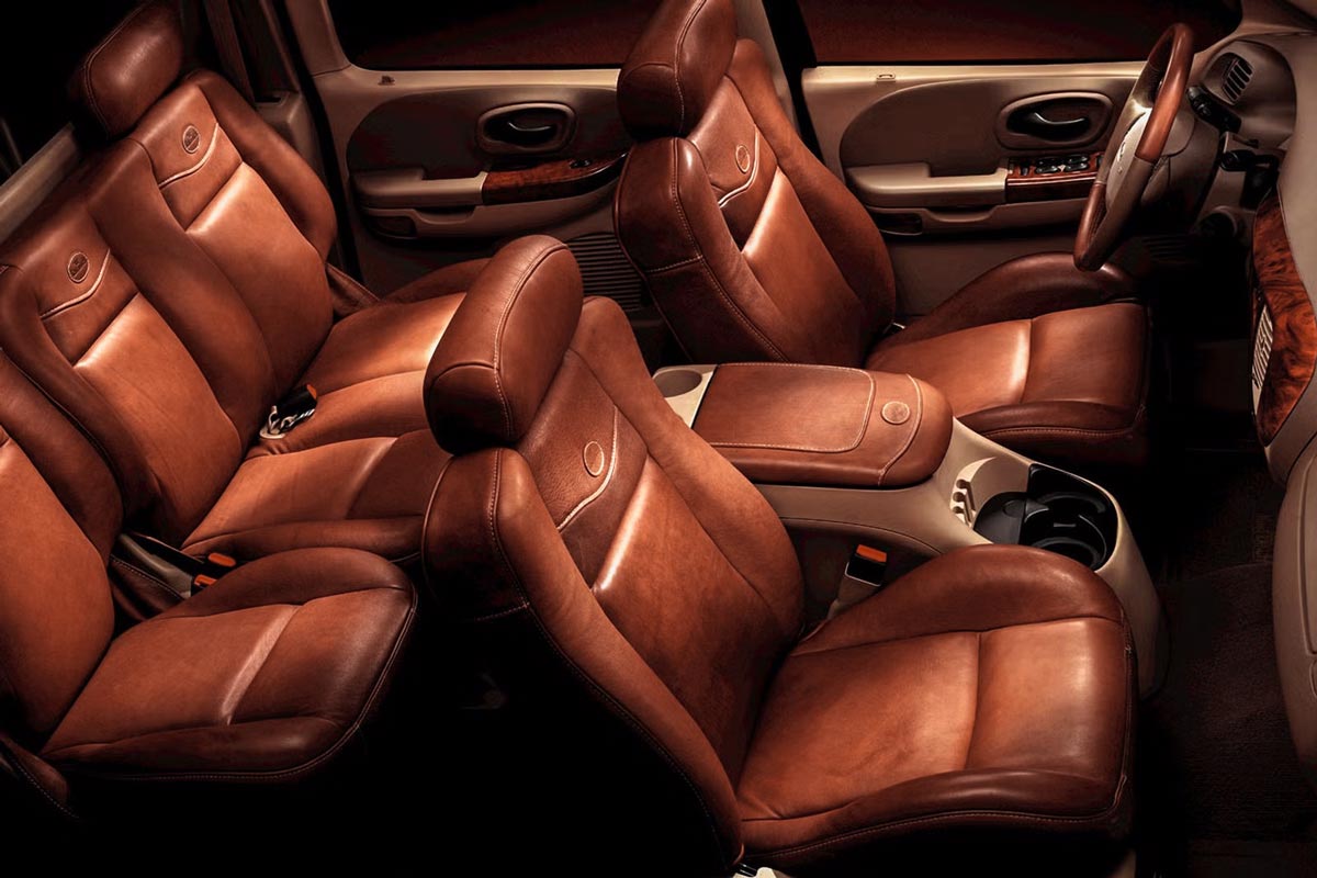 Automotive Hide Brownish Red GL1038 For King Ranch Chestnut Vintage Leather (3 hides pack x 55 sqft hides x $6.05/sqft)