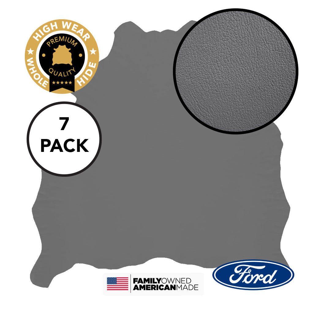 7 Hide Pack of Medium Flint G Grain Leather Ford 1999-2002 Ford F250, F350 Super Duty XL Work Truck
