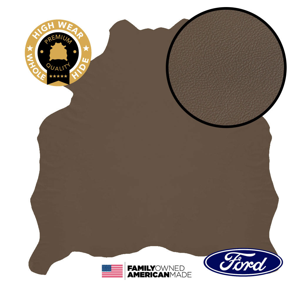 1 Hide of Dark Parchment - Milled Pebble - Ford - Original Factory Leather ($10.00/SqFt)