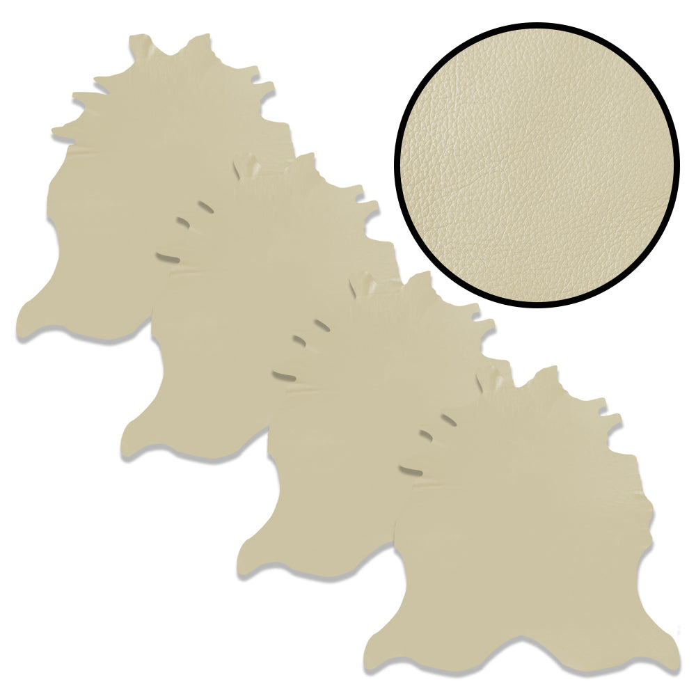 Bone Natural Pebble – American Breed Skin Leather Pack of 225sqft ($8/sqft x 4 Wholehides x 56sqft each)