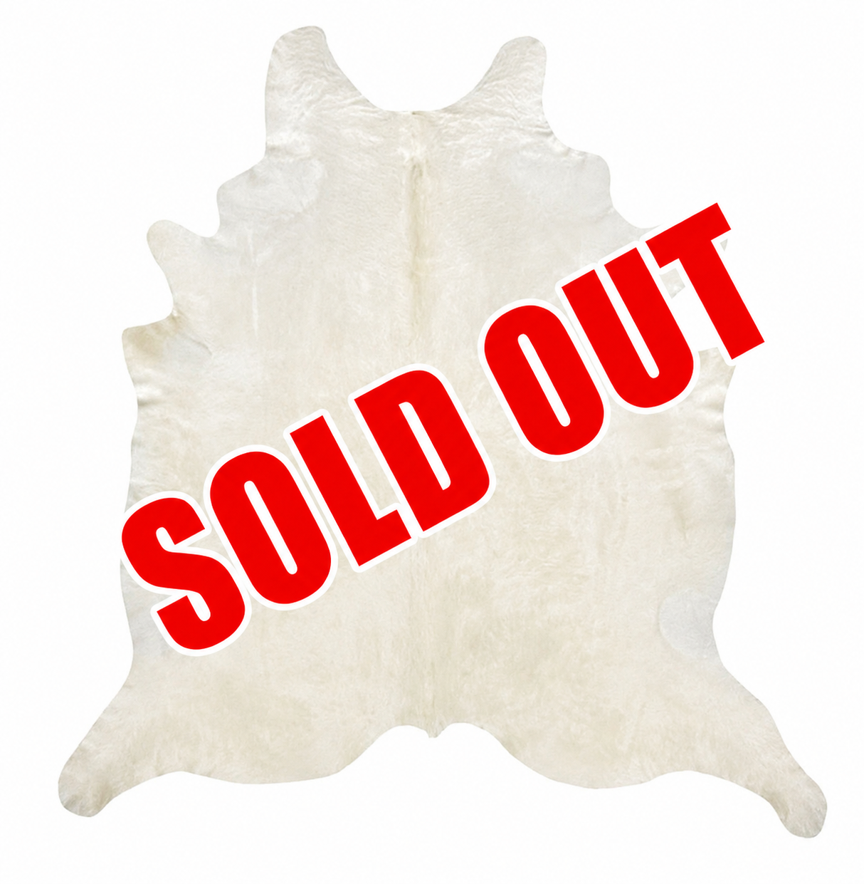 Ivory Off White Pearl Cow Hair Rug