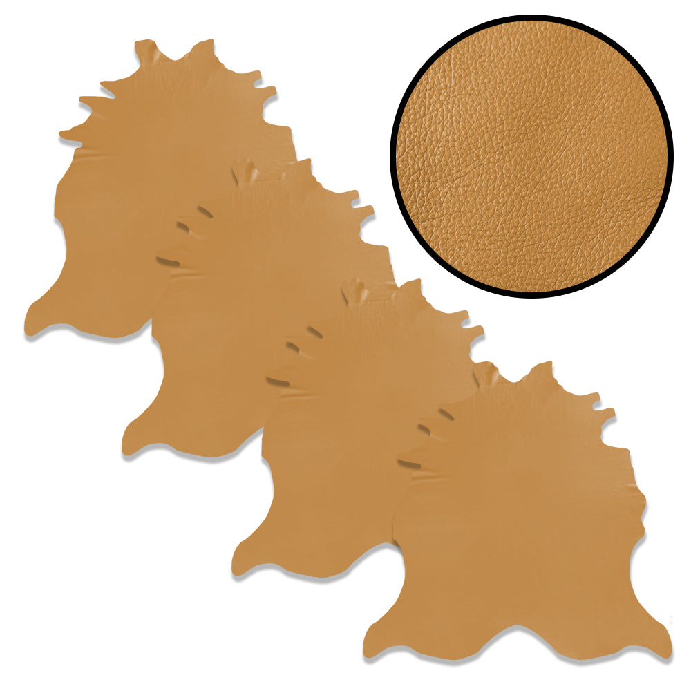 Vachetta Natural Pebble – American Breed Skin Leather Pack of 225sqft ($8/sqft x 4 Wholehides x 56sqft each)