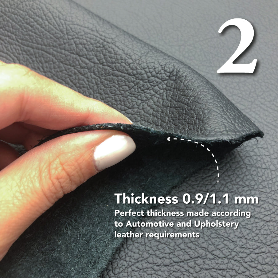 Whole Hide Black Leather - MB - Furniture Upholstery