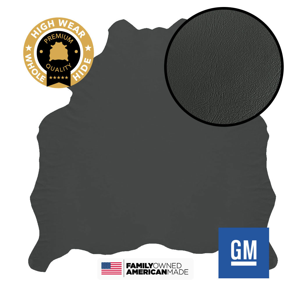 1 Hide of Very Dark Pewter (Dark Grey) Monticello Leather ($6.99/Sqft)