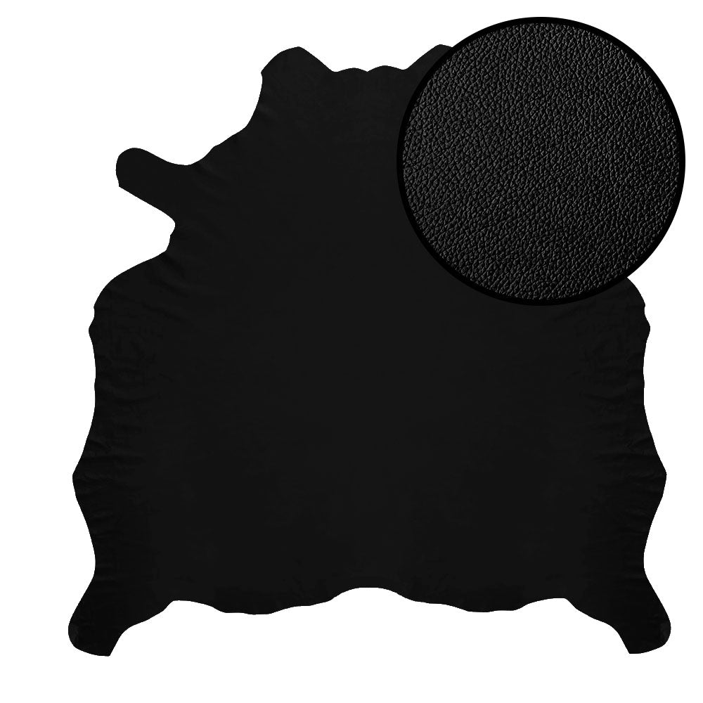 Grade One - Soft Leather Whole Hide - Black ($3.50/Sqft)