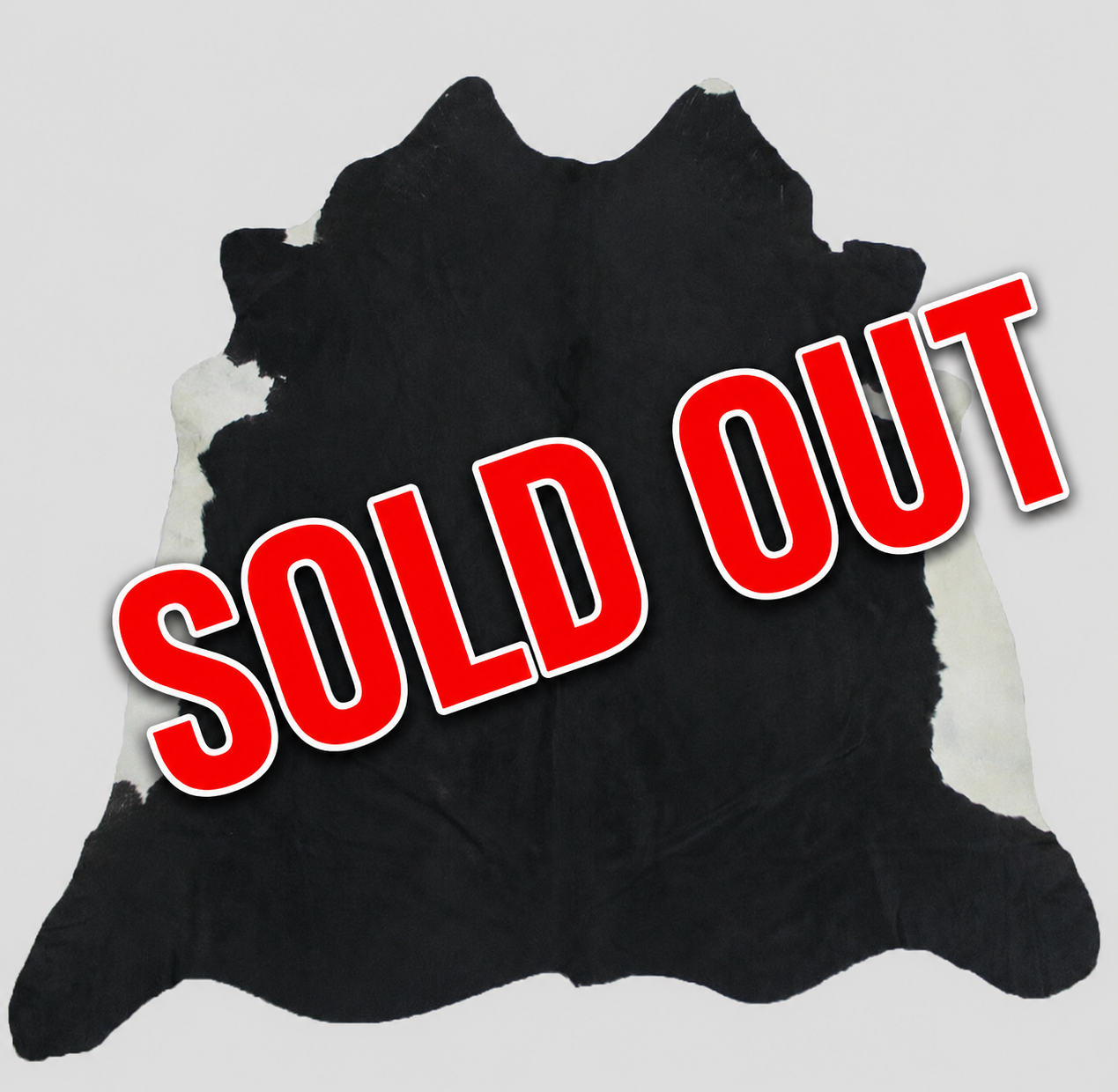 Black White Cow Hair Rug