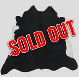 Black White Cow Hair Rug