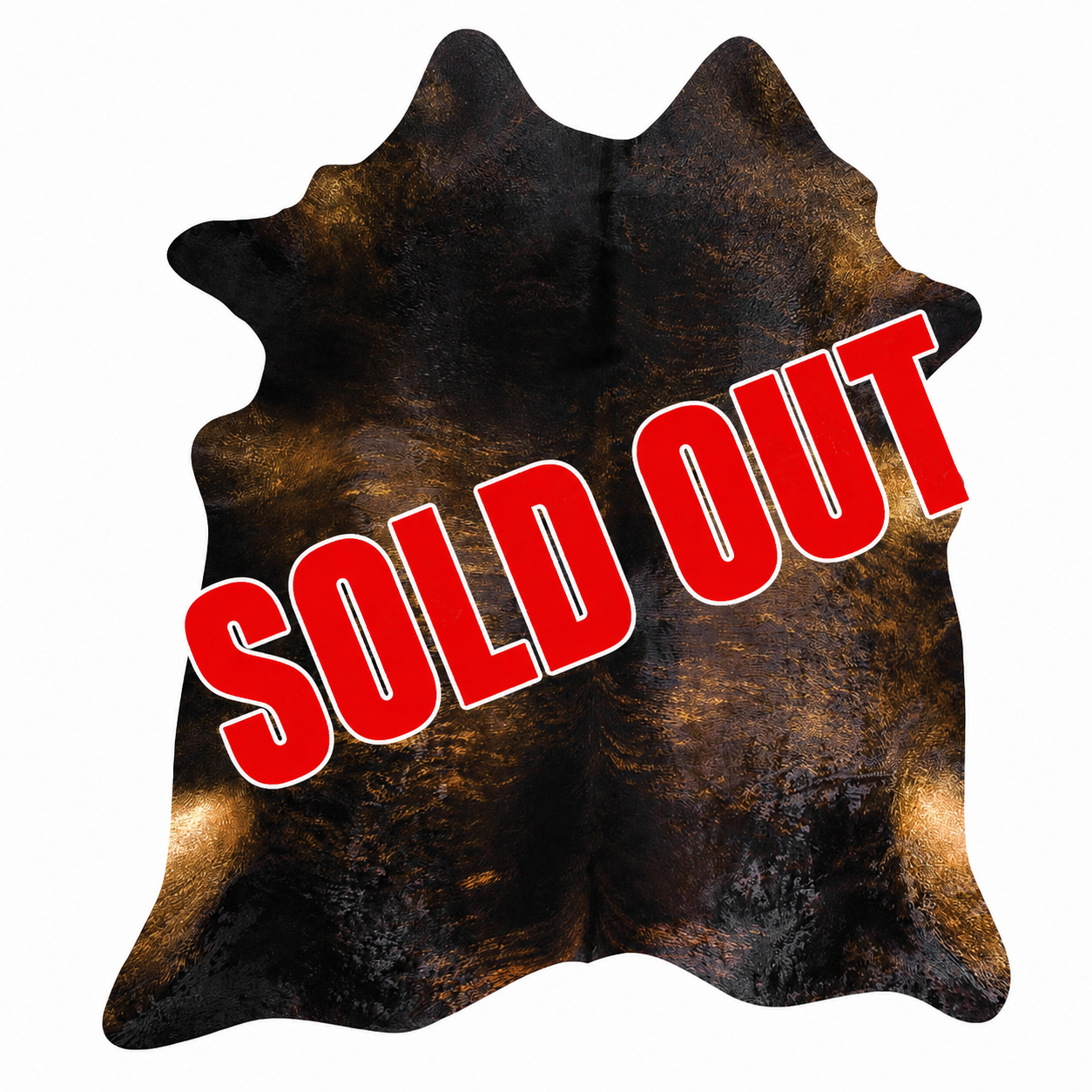 Dark Exotic Brown Cow Hair Rug