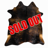 Dark Exotic Brown Cow Hair Rug