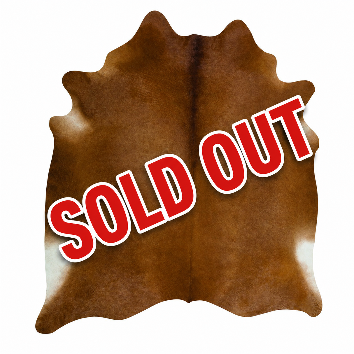 Solid Brown Cow Hair Rug
