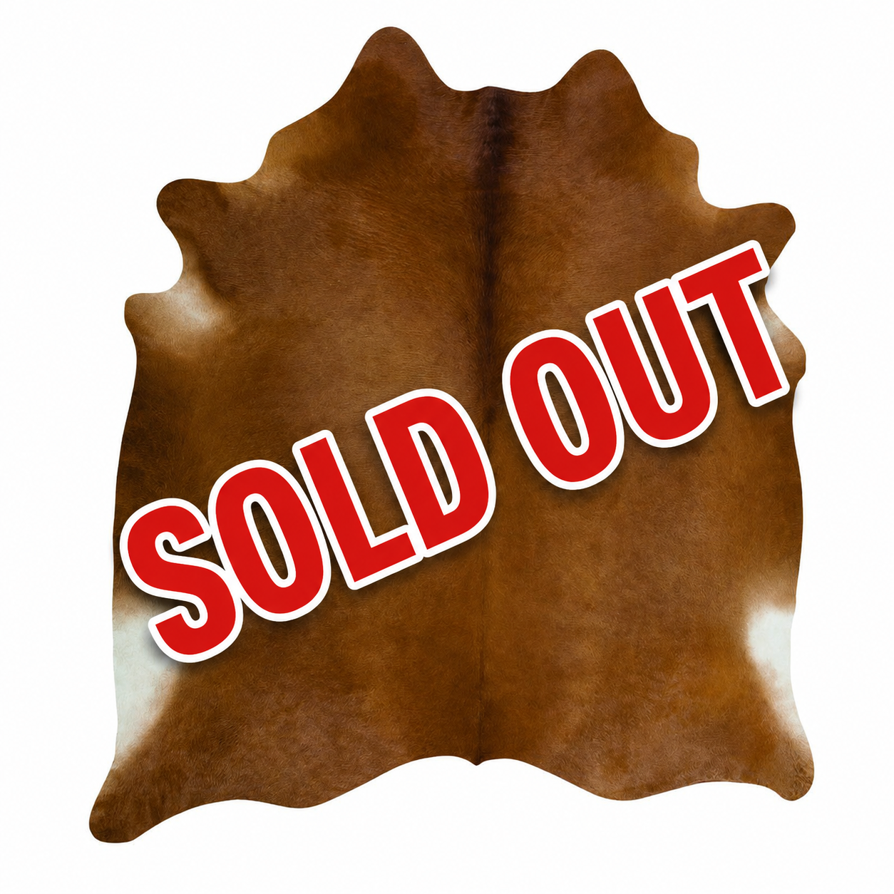 Solid Brown Cow Hair Rug