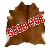Solid Brown Cow Hair Rug