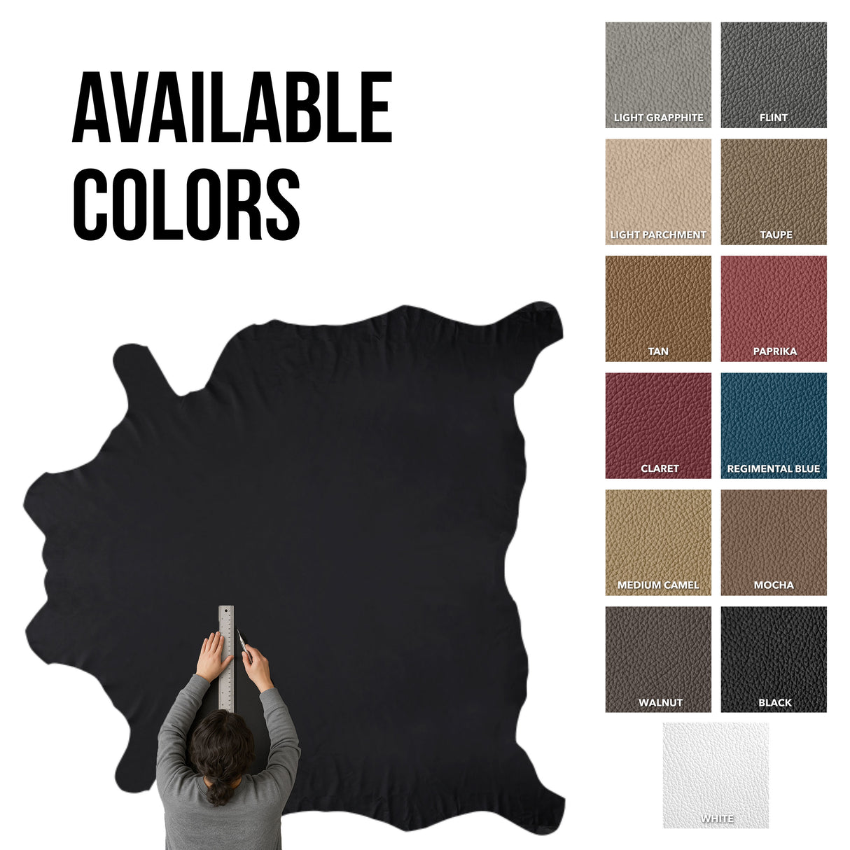 Grade One - Soft Leather Whole Hide Black - GM (General Motors) Automotive - Meridian Furniture Upholstery