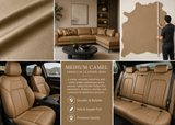 Grade One - Soft Leather Whole Hide - Medium Camel ($3.50/Sqft)
