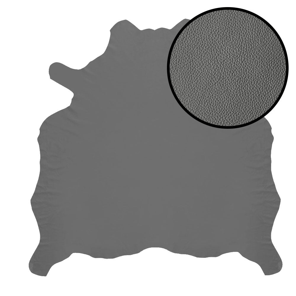 Grade One - Soft Leather Whole Hide - Medium Flint ($3.50/Sqft)