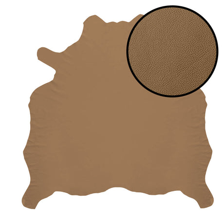 Grade One - Soft Leather Whole Hide - Tan Beige ($3.50/Sqft)