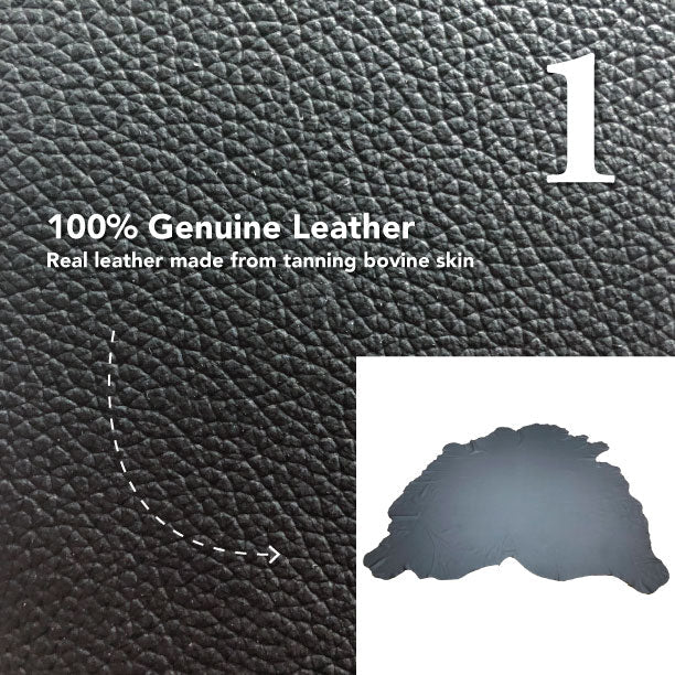 Whole Hide Black Leather - GM - Meridian Furniture Upholstery