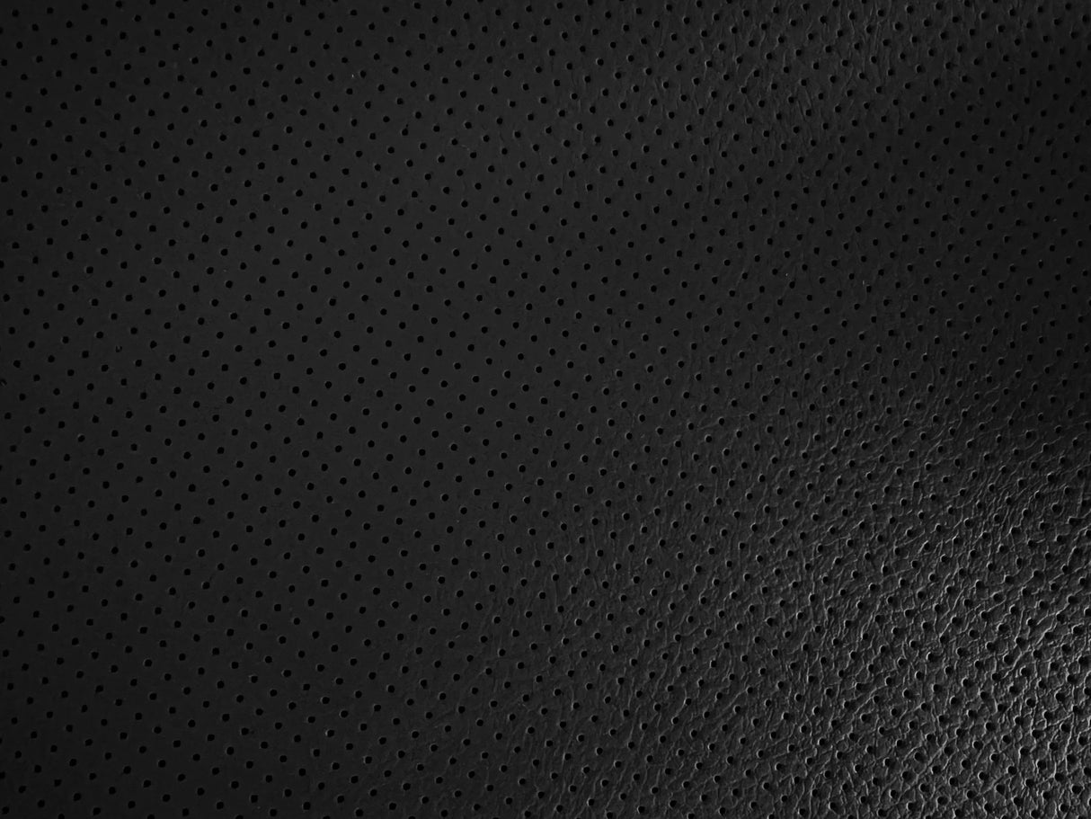 Black Perforated Full Side Black Leather - Automotive - Meridian Furniture Upholstery