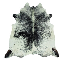 Cargar imagen en el visor de la galería, Salt &amp; Pepper Black Cow Hair Rug
