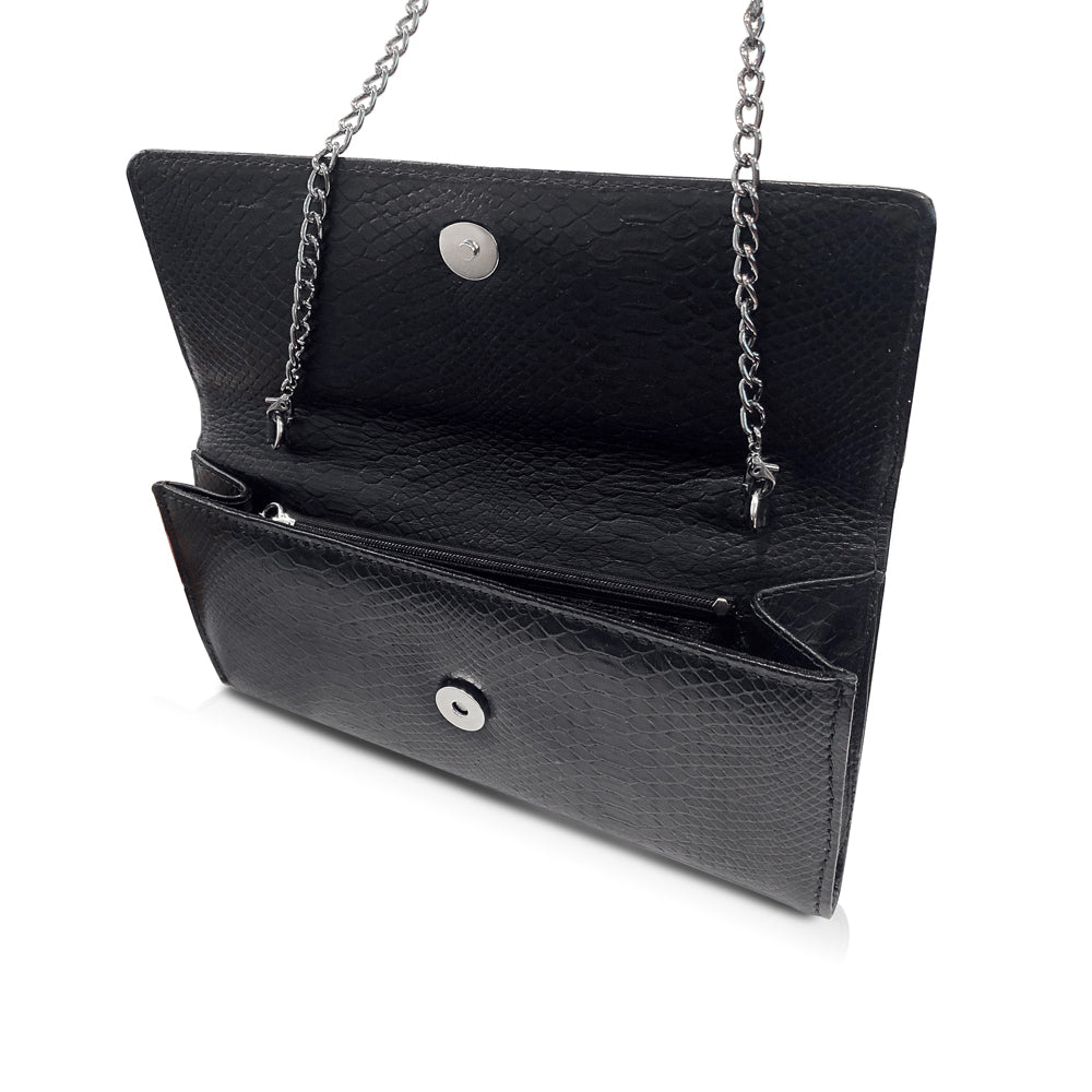 Guard Black Unisex Leather Clutch Bag, Handbag Prices