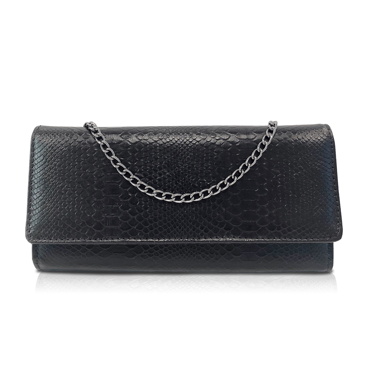 Premium Leather Clutch bag in Black