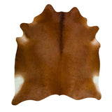 Solid Brown Cow Hair Rug