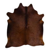 Solid Brown Cow Hair Rug