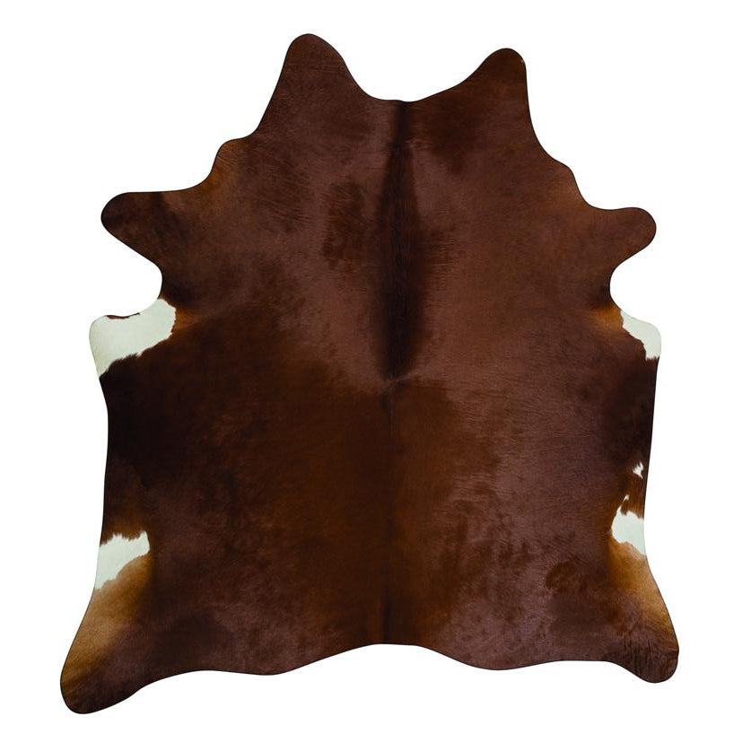 Solid Brown Cow Hair Rug