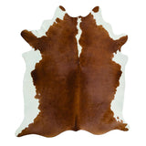 Brown White Cow Hair Rug