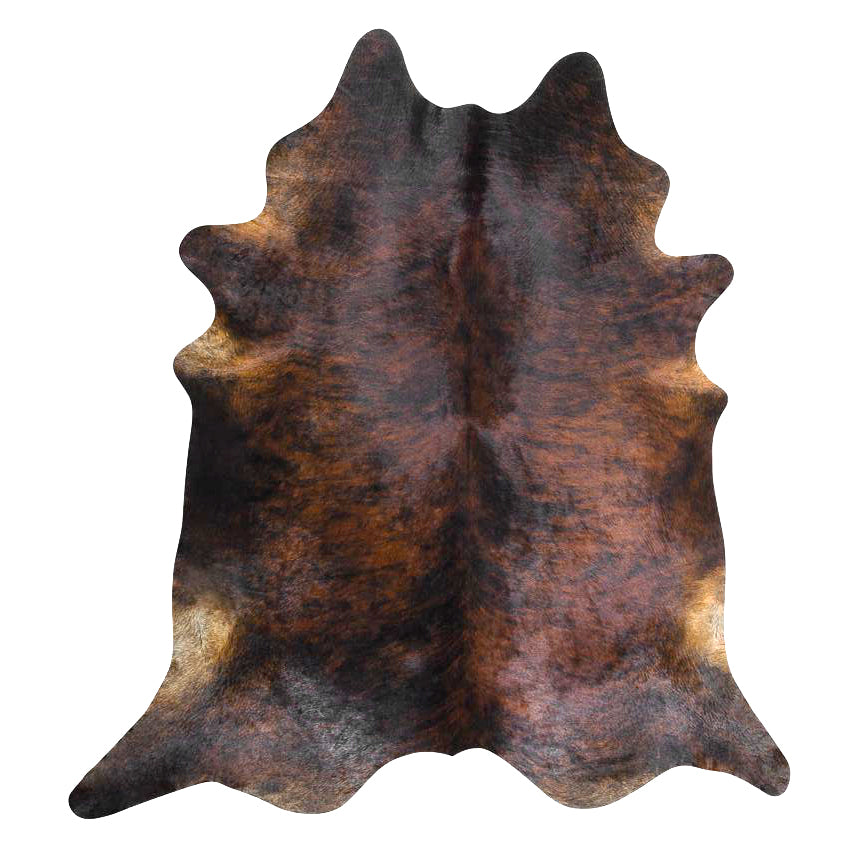 Dark Exotic Brown Cow Hair Rug