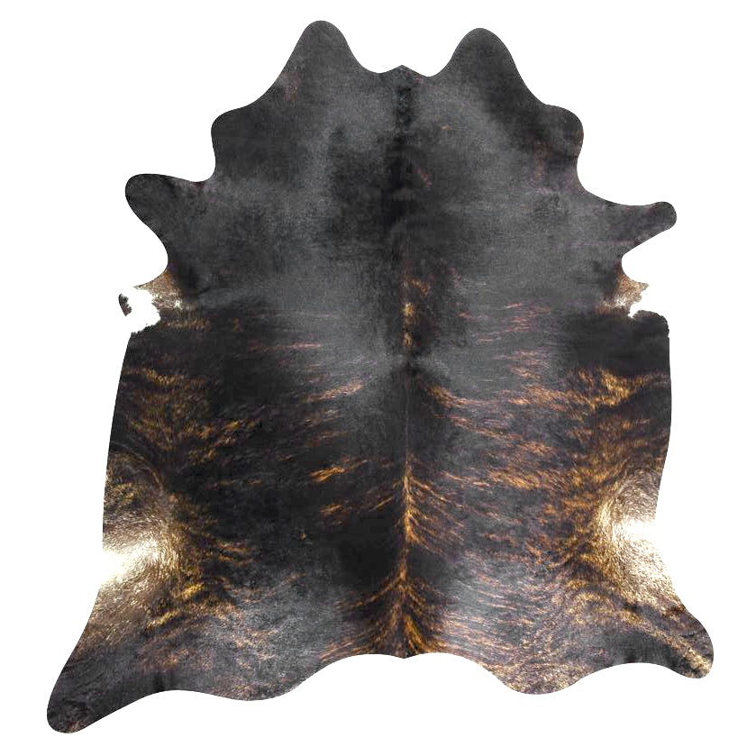 Dark Exotic Brown Cow Hair Rug