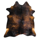 Dark Exotic Brown Cow Hair Rug