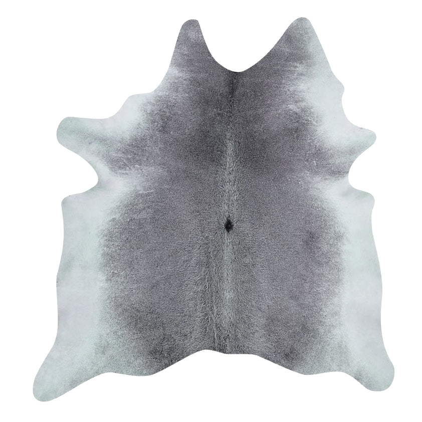 Grey White Cow Hair Rug