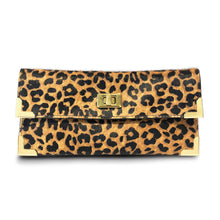Load image into Gallery viewer, Fancy Ranch Clutch Bag in Leopard Cow Hairon
