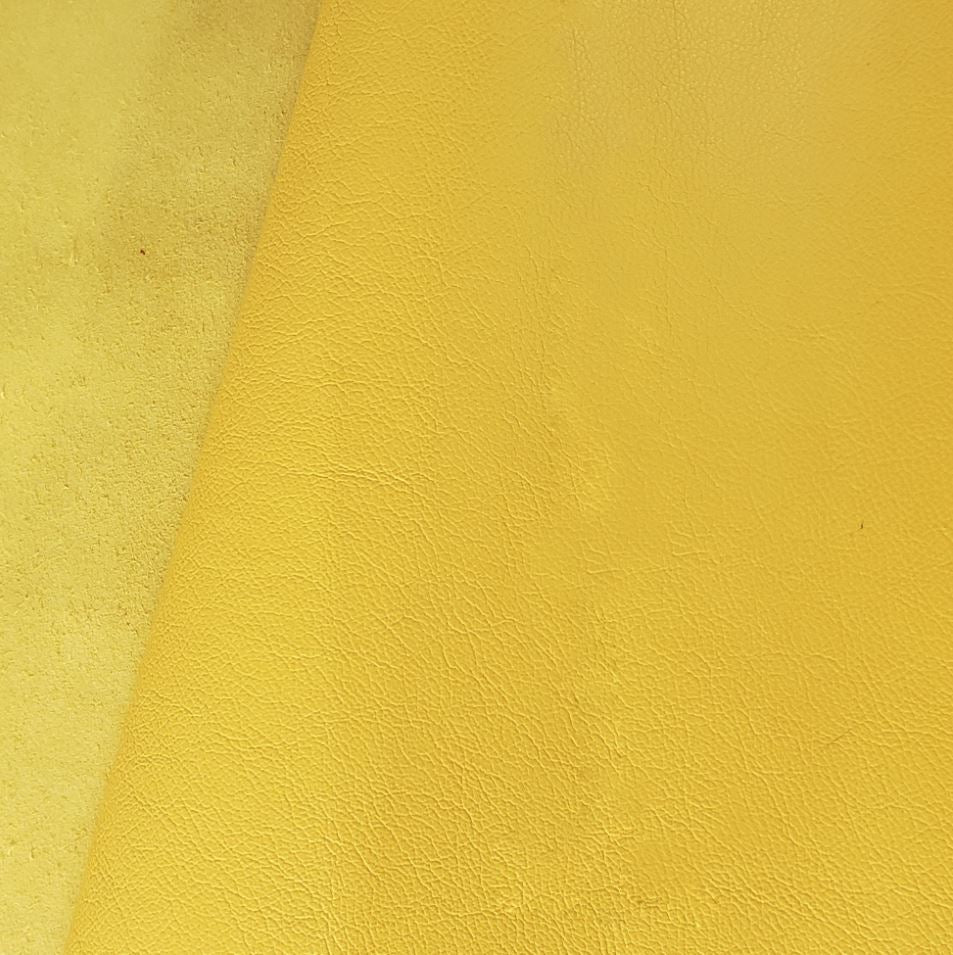 Lemon Yellow Soft & Slick Side Leather