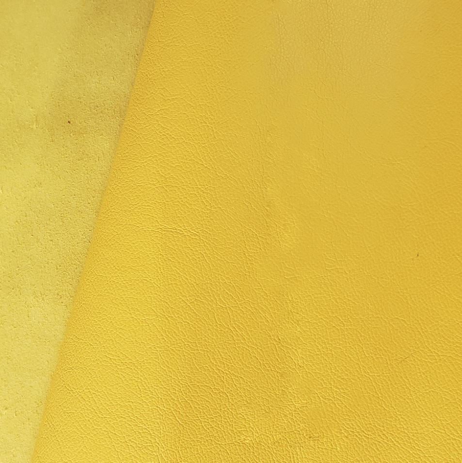 Lemon Yellow Soft & Slick Side Leather