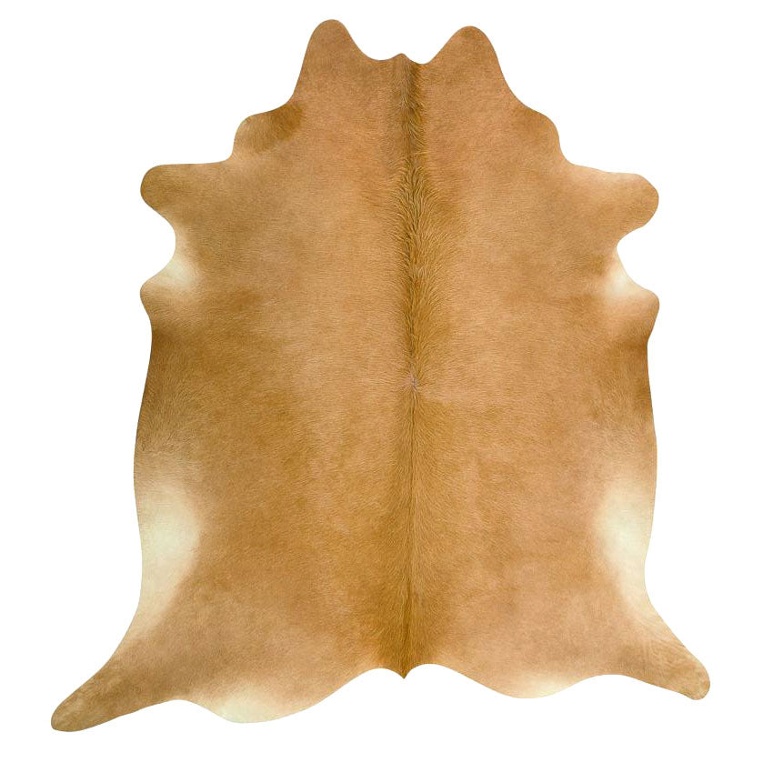 Solid Beige Cow Hair Rug