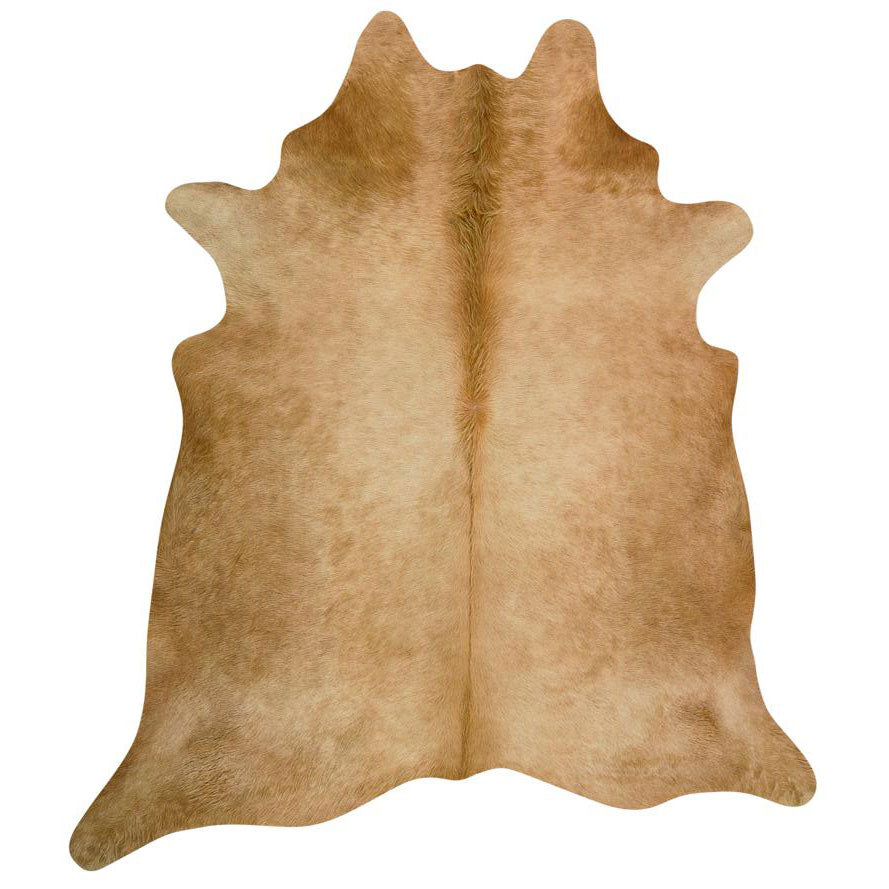 Solid Beige Cow Hair Rug