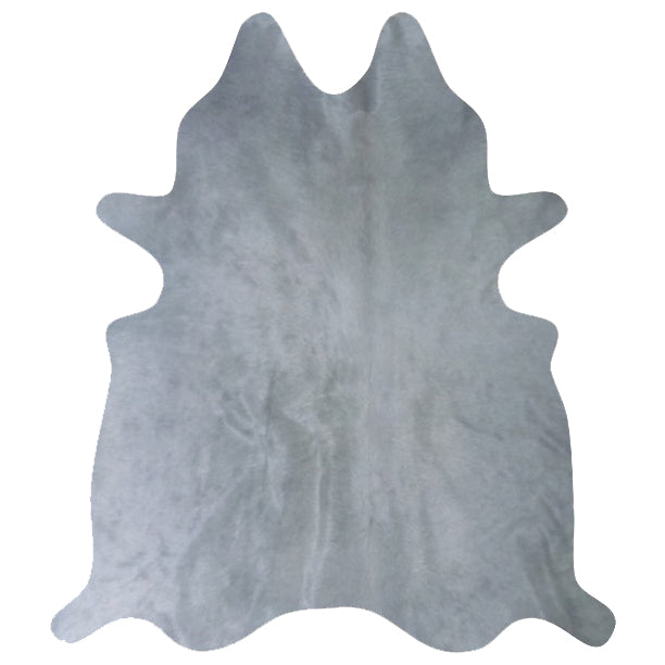 Solid Grey Cow Hair Rug