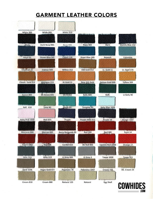 Soft & Slick Garment Leather Available for Custom Orders