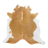 Beige White Belly Cow Hair Rug