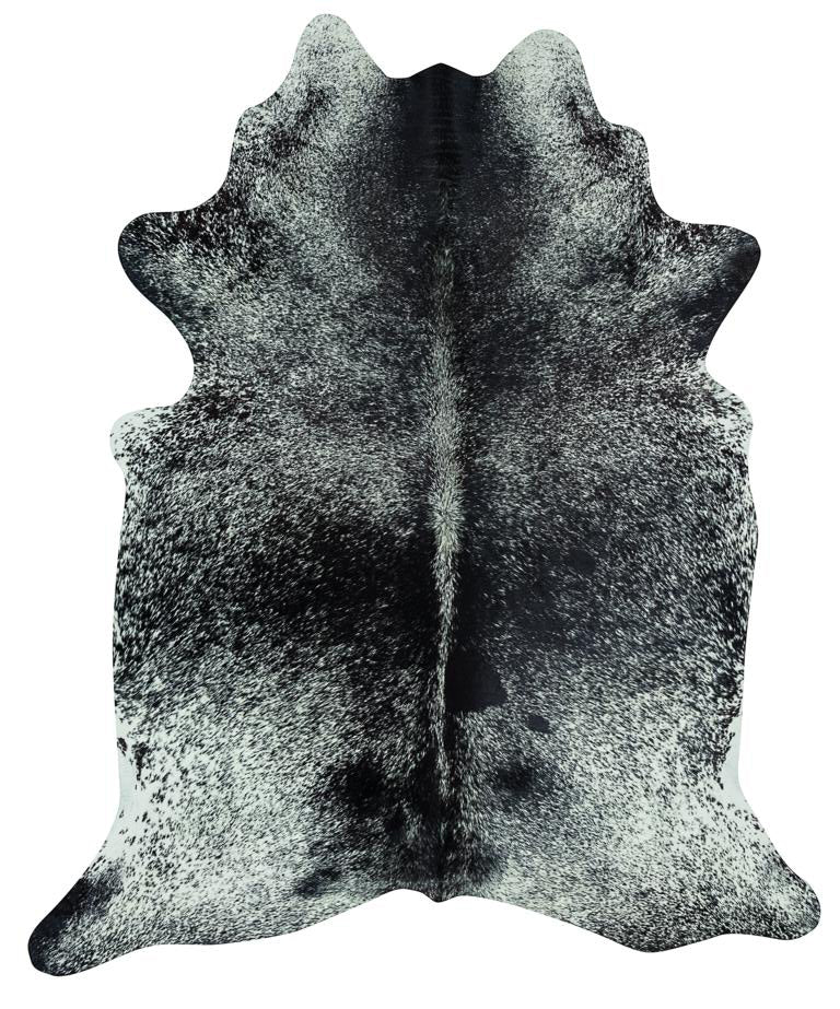 Salt & Pepper Black Cow Hair Rug