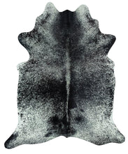 Cargar imagen en el visor de la galería, Salt &amp; Pepper Black Cow Hair Rug
