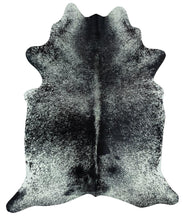 Load image into Gallery viewer, Salt &amp; Pepper Black Cow Hair Rug
